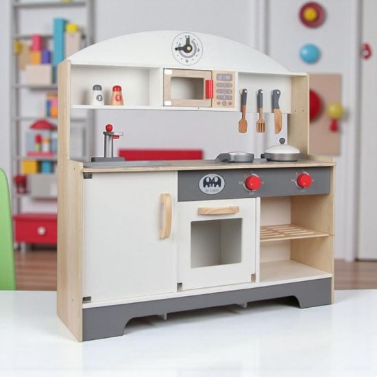 صورة مطبخ خشبي عصري ومميز بألوان هادئة (حبتين )